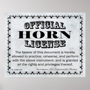 Horn-Lizenz Poster