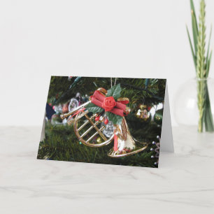 Horn Ornament Weihnachtskarte Feiertagskarte
