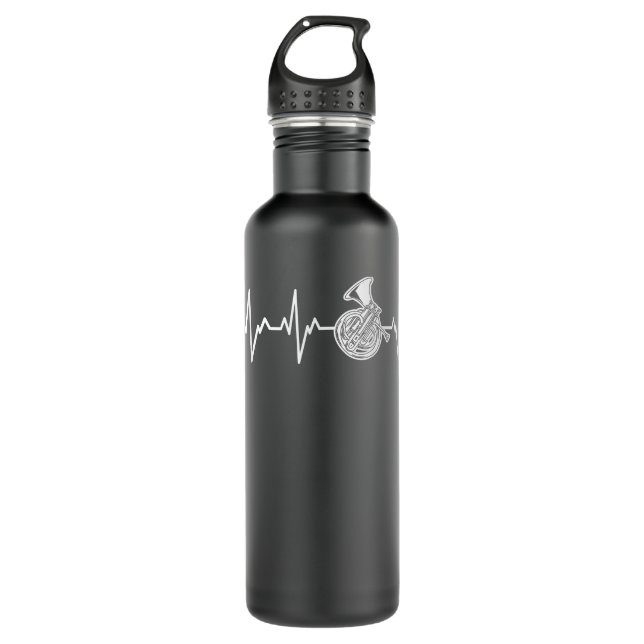 Horn-Spieler2 Edelstahlflasche (Vorderseite)