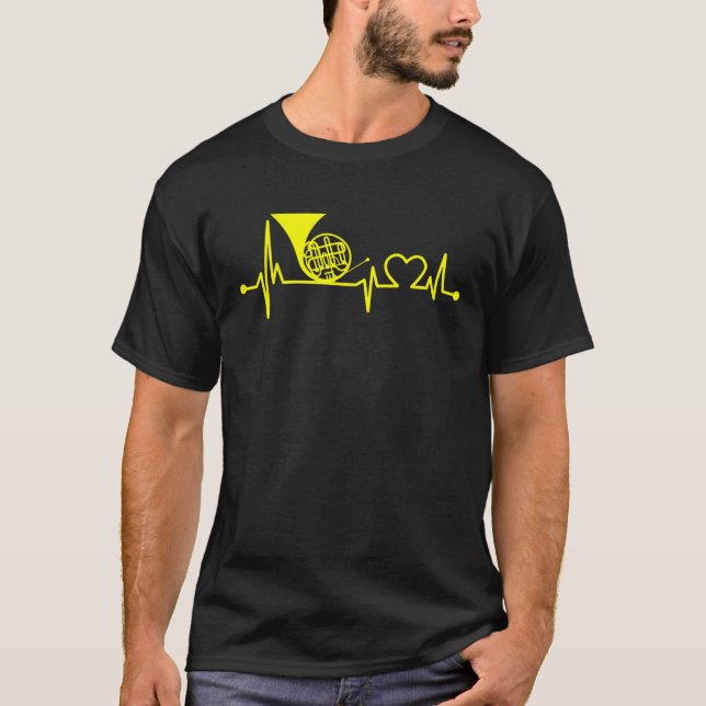 Horn von Läden Liebe für Musik Orchester T-Shirt (Vorderseite)