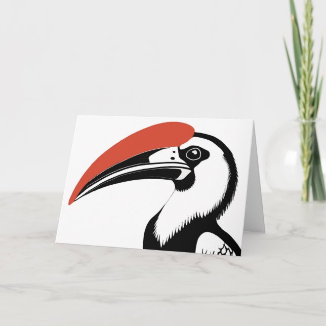 Hornbill Grußkarte Dankeskarte (Vorderseite)