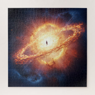 Horned Dark Spirit in einer kosmischen Explosion