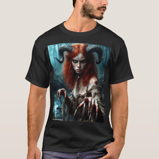 Horned Demoness image T-Shirt (Vorderseite)