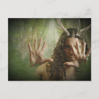Horned God Forest Postcard Postkarte