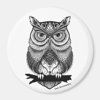 Horned Owl 3-Zoll-Magnet Magnet