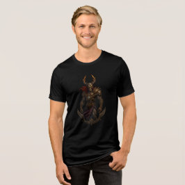 Horned Undead Warlord Fantasy Art Tri-Blend Shirt