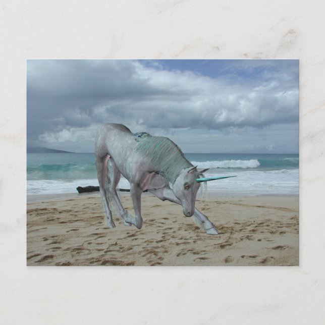 Horned Unicorn Postkarte (Vorderseite)