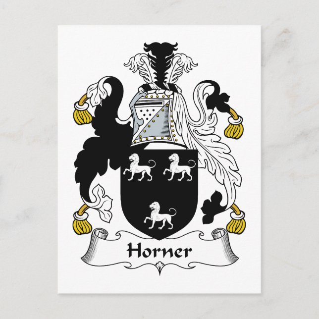 Horner Familienwappen Postkarte (Vorderseite)
