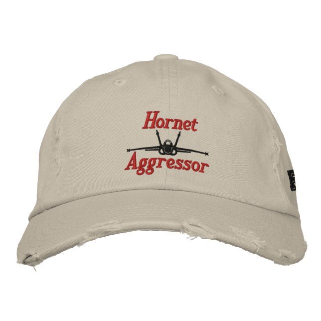 Hornet Aggressor Golf Hat Bestickte Baseballkappe (Vorderseite)