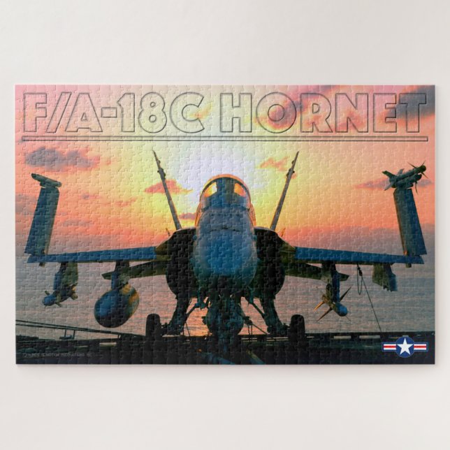 HORNET SUNSET F/A-18C (20x30 INCH) (Horizontal)