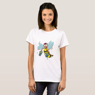 Hornet Wespe Biene mit zwei Eimern Honig T-Shirt