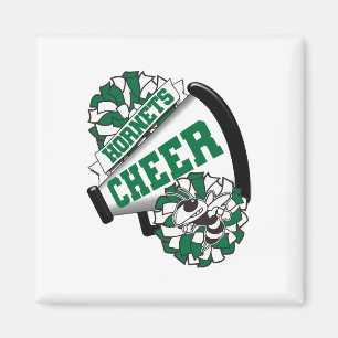Hornets Cheer Zurück zur Schule Cheerleading-Geist Magnet