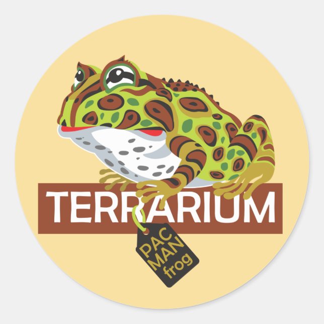 Hornfrosch Runder Aufkleber (Vorderseite)