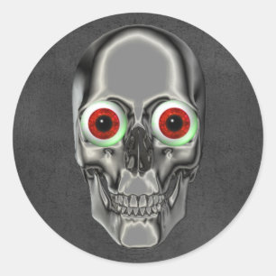 Hornhaut-Gesicht Augenbrauen Halloween Runder Aufkleber