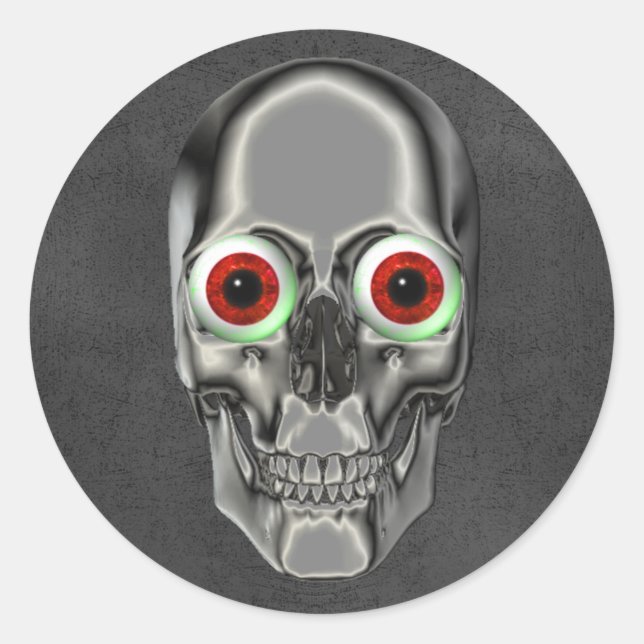 Hornhaut-Gesicht Augenbrauen Halloween Runder Aufkleber (Vorderseite)