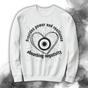 Hornhaut, Schwarzes Böse Augenschutz-Monogramm   Sweatshirt