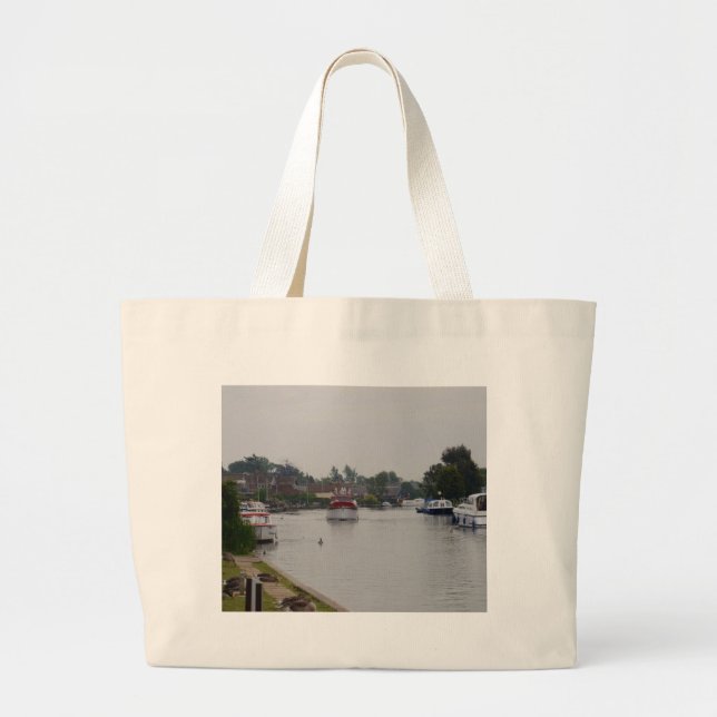 Horning on the River Bure Jumbo Stoffbeutel (Vorne)