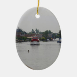 Horning on the River Bure Keramikornament