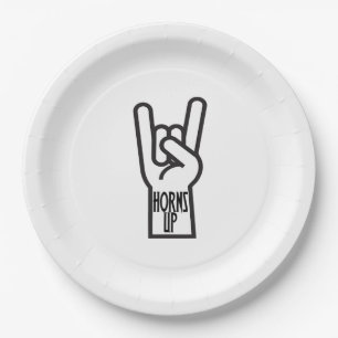 Horns Up Pappteller