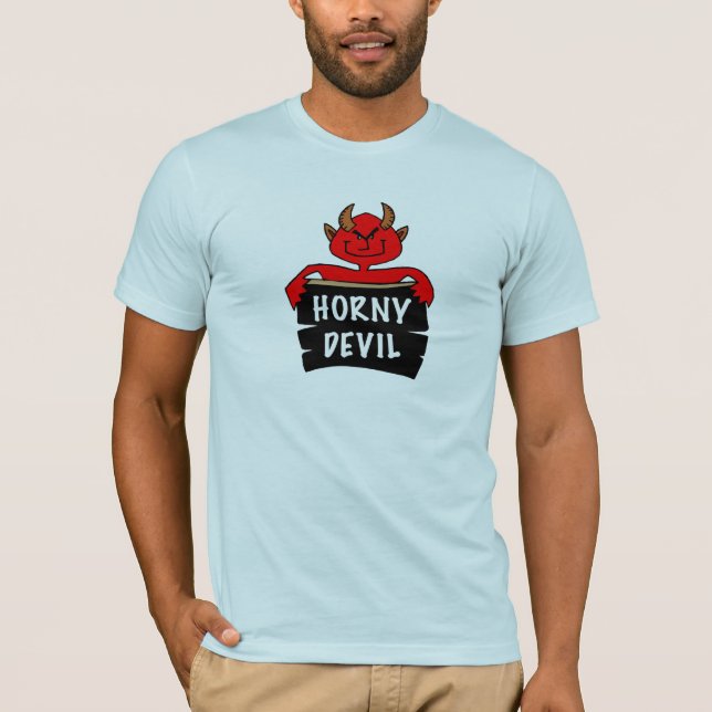 Horny Devil T - Shirt Angepasst (Vorderseite)