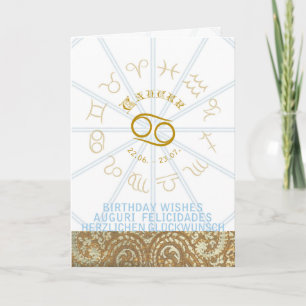 HOROSCOPE ~ Carte de voeux d'anniversaire Cancer
