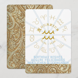 HOROSCOPE ~ Invitation d'anniversaire - Aquarius