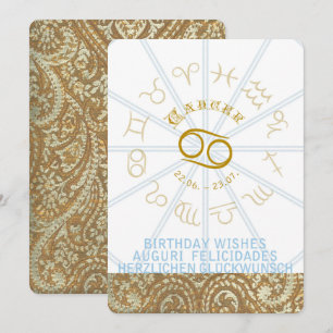 HOROSCOPE ~ Invitation d'anniversaire - Cancer