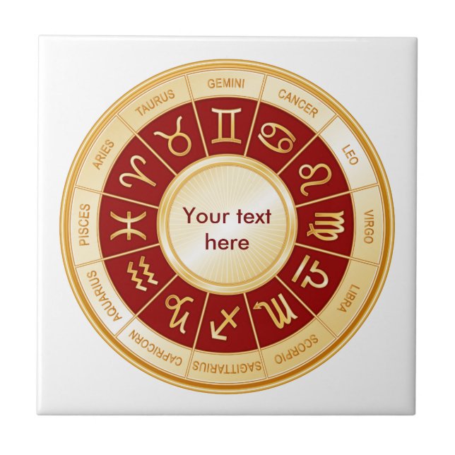 Horoscope Mandala Fliese (Vorderseite)