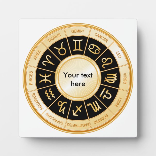 Horoscope Mandala Fotoplatte (Vorderseite)
