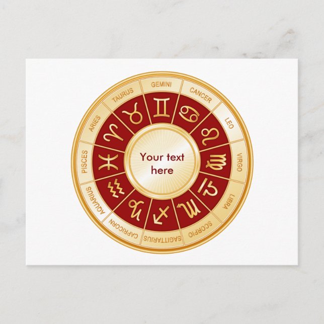 Horoscope Mandala Postkarte (Vorderseite)