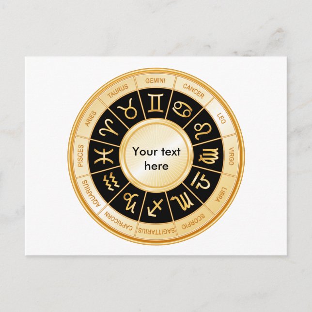 Horoscope Mandala Postkarte (Vorderseite)
