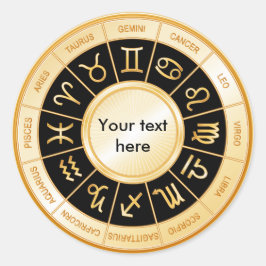 Horoscope Mandala Runder Aufkleber