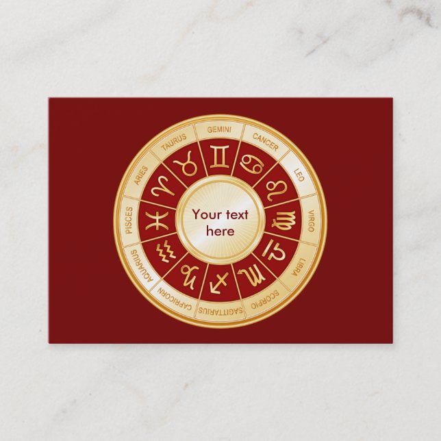 Horoscope Mandala Visitenkarte (Vorderseite)