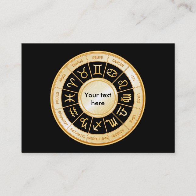 Horoscope Mandala Visitenkarte (Vorderseite)