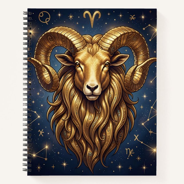 Horoscope Sign Aries | Astrology Traits & Dates Notizbuch (Vorderseite)