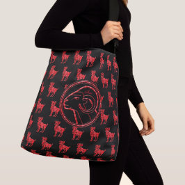 Horoscope Zodiac Star Sign Aries Tragetaschen Mit Langen Trägern