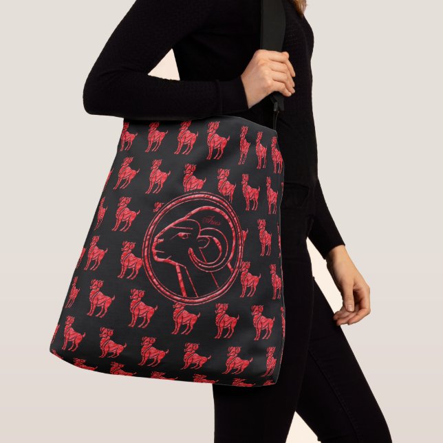 Horoscope Zodiac Star Sign Aries Tragetaschen Mit Langen Trägern (Von Nahem)