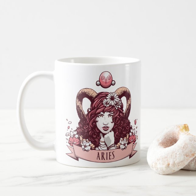Horoskop - ARIEN Kaffeetasse (Mit Donut)