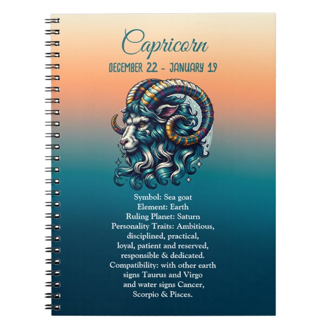 Horoskop Astrologisches Schild Notizblock (Vorderseite)