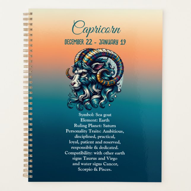 Horoskop Astrologisches Schild Planer (Vorderseite)