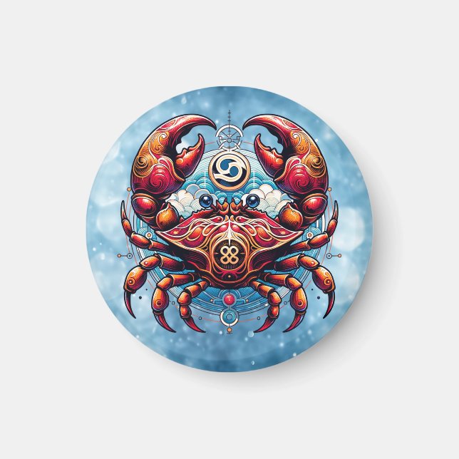 Horoskop Astrologisches Zeichen für Krebs im Krebs Magnet (Vorne)