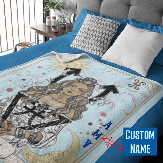 Horoskop Fisces Woman Zodiac Celestial Sun Moon Fleecedecke (Von Creator hochgeladen)