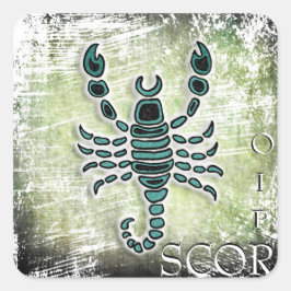 Horoskop Sign Scorpio Quadratischer Aufkleber