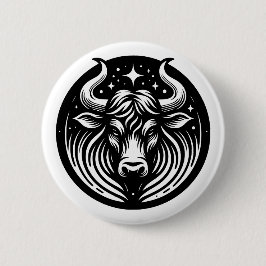 Horoskop Sign Taurus Bull Symbol Button
