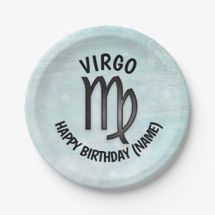 Horoskop Sign Virgo Personalisiert Geburtstag Pappteller