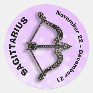 Horoskop-Signatur Sagittarius Astrologie Runder Aufkleber