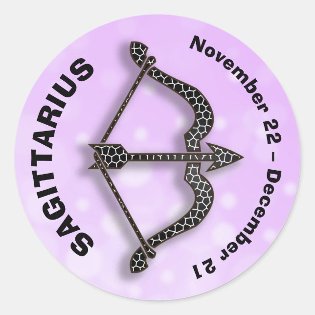 Horoskop-Signatur Sagittarius Astrologie Runder Aufkleber (Vorderseite)