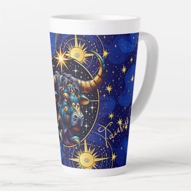 Horoskop Signatur Taurus Zodiac Astrologie Milchtasse (Rechte Ecke)