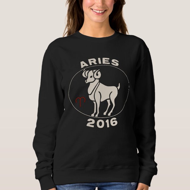 Horoskop Sternzeichen Widder Aries 2016 Sweatshirt (Vorderseite)