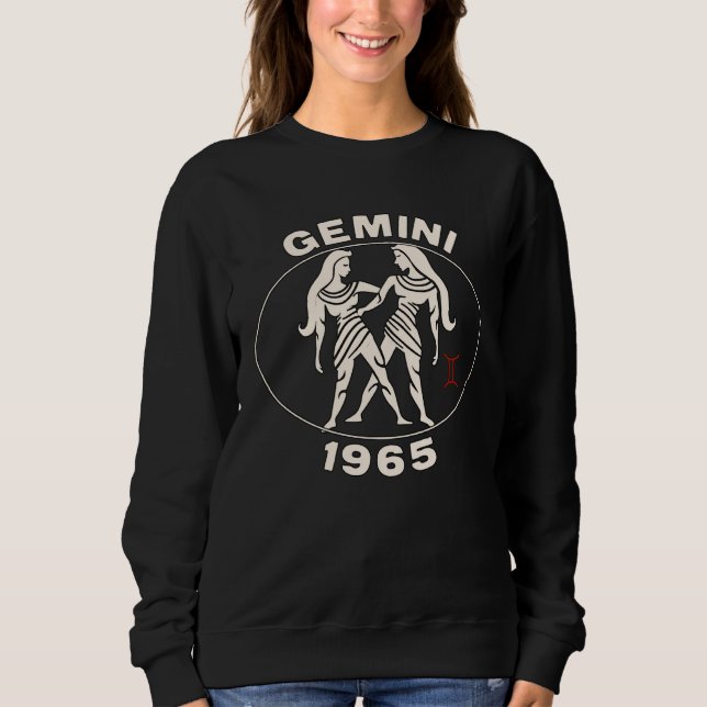 Horoskop Sternzeichen Zwillinge 1965 Sweatshirt (Vorderseite)